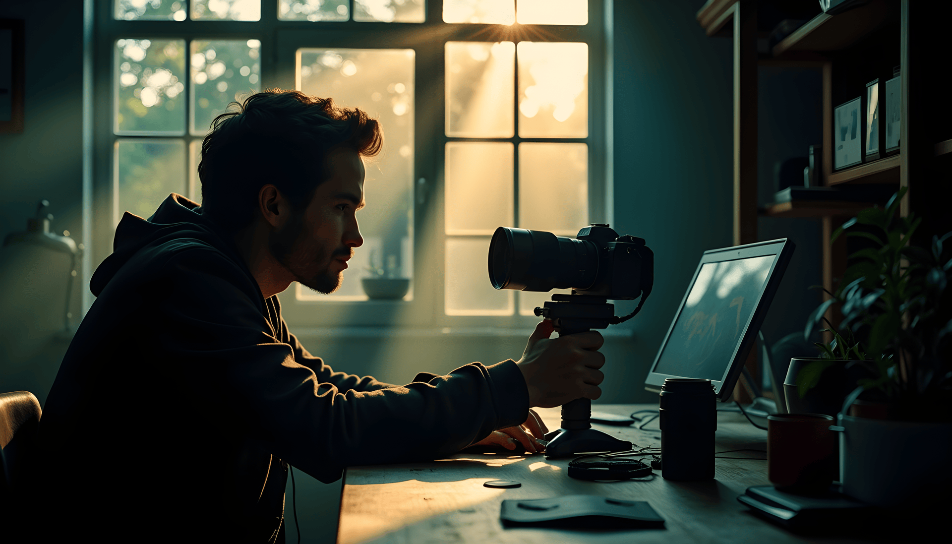 Content Creators - Creator with camera and professional setup